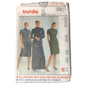 Burda 8438 Plus Size Dress Pattern Women Styles Size 10 12 14 16 18 22 Uncut 90s